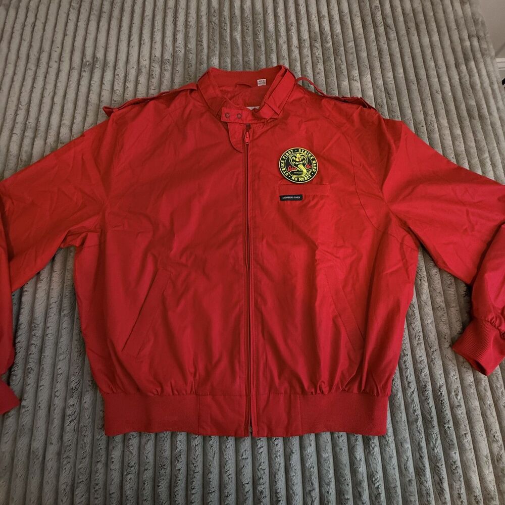 Members Only Europe Craft Vintage 80s Racer Jacket Patch Red Men’s 46 XL